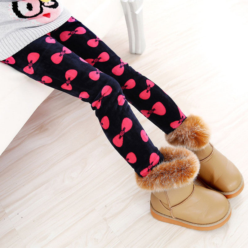 Children Autumn Winter Baby Leggings Colorful Print Flower