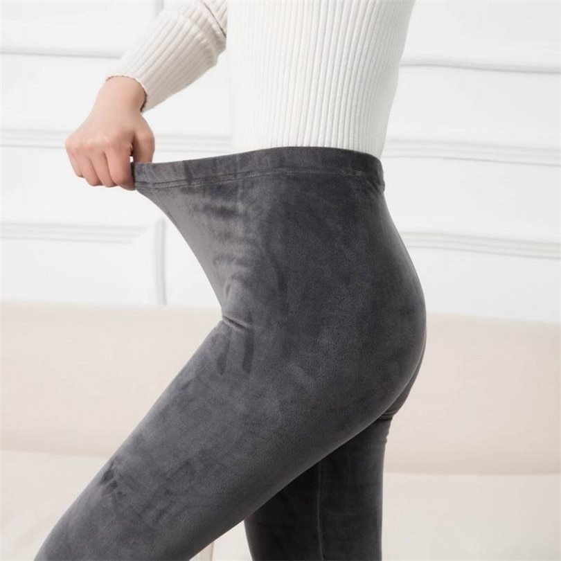 YSDNCHI Winter Velvet Leggings Women Pencil Pant