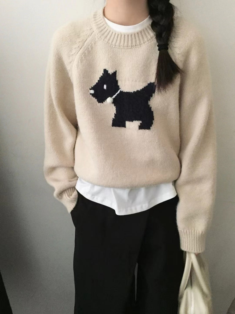 Loose Sweater Gray Top For Women